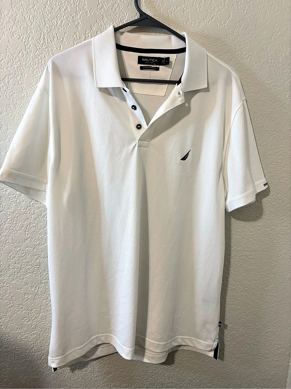 Nautica A Bit Trimmer Polo Shirt White Large